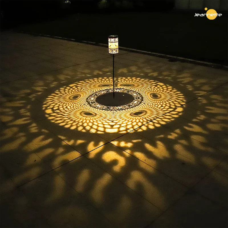 Florica – Solar-LED-Bodenleuchte mit dekorativem Lichtmuster für Garten & Wege