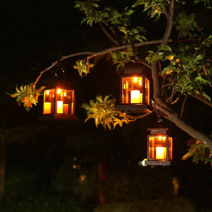 LumaEve – Hängende LED-Kerzenlaterne im klassischen Design für Garten & Balkon