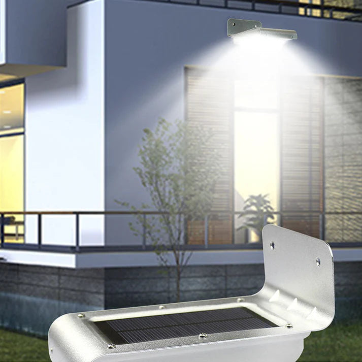 LumaPlate – Solar-LED-Wandleuchte aus Aluminium für moderne Außenbereiche