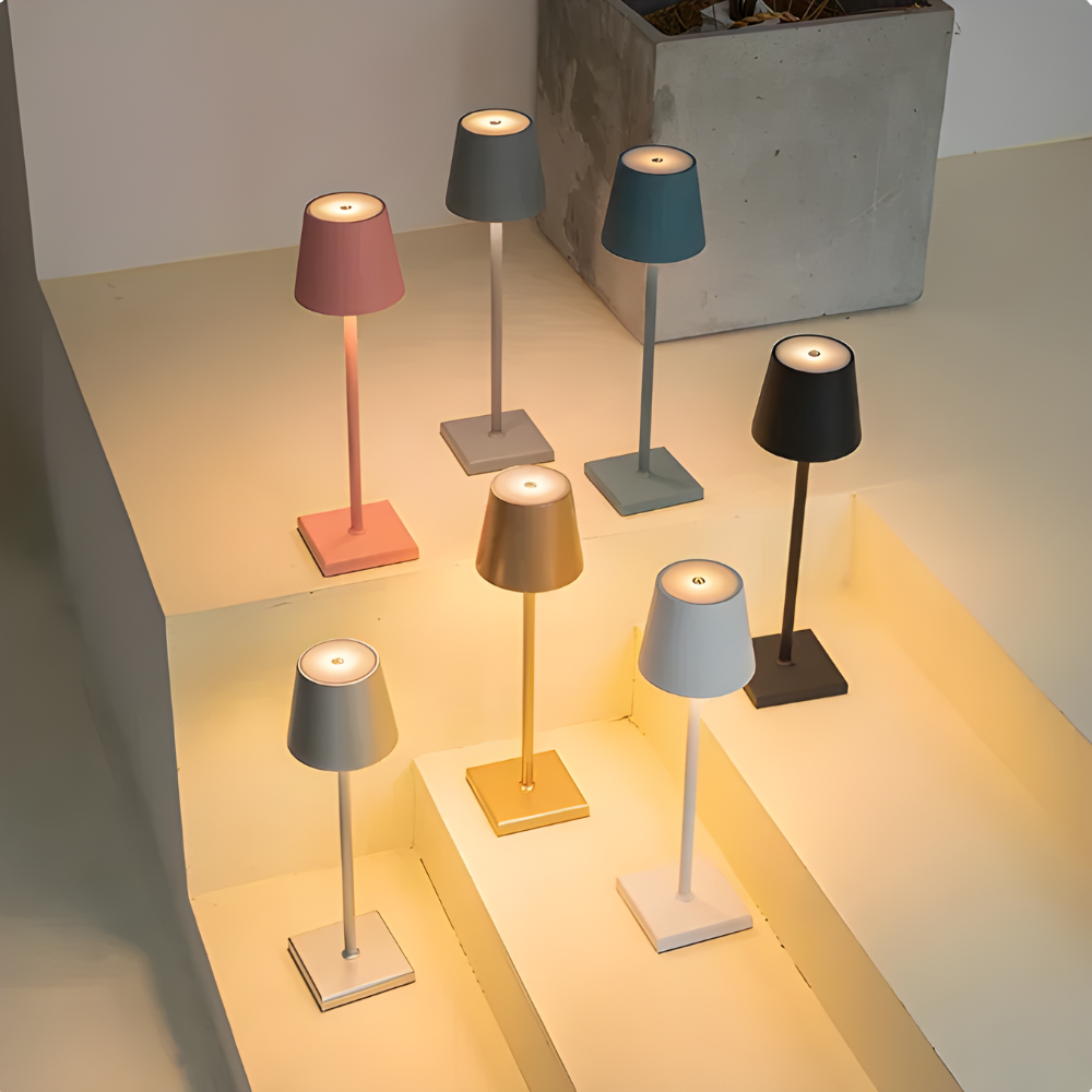 LuxAmbient – Stilvolle, kabellose LED-Tischleuchte mit Farbwechsel