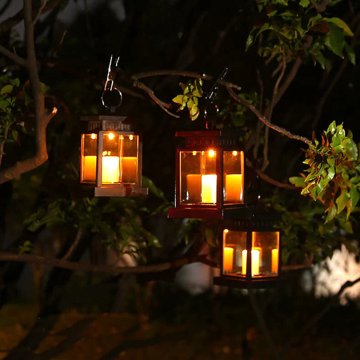 LumaEve – Hängende LED-Kerzenlaterne im klassischen Design für Garten & Balkon
