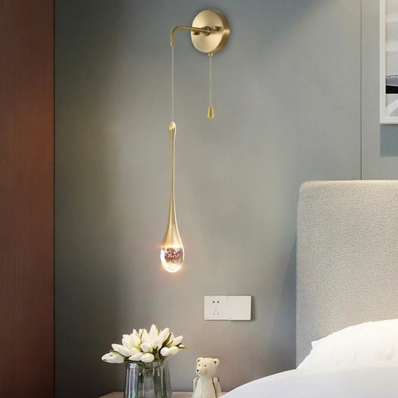 GoldenBubble™ – LED-Wandleuchte in Gold mit Kristall-Effekt für Wohnzimmer & Flur