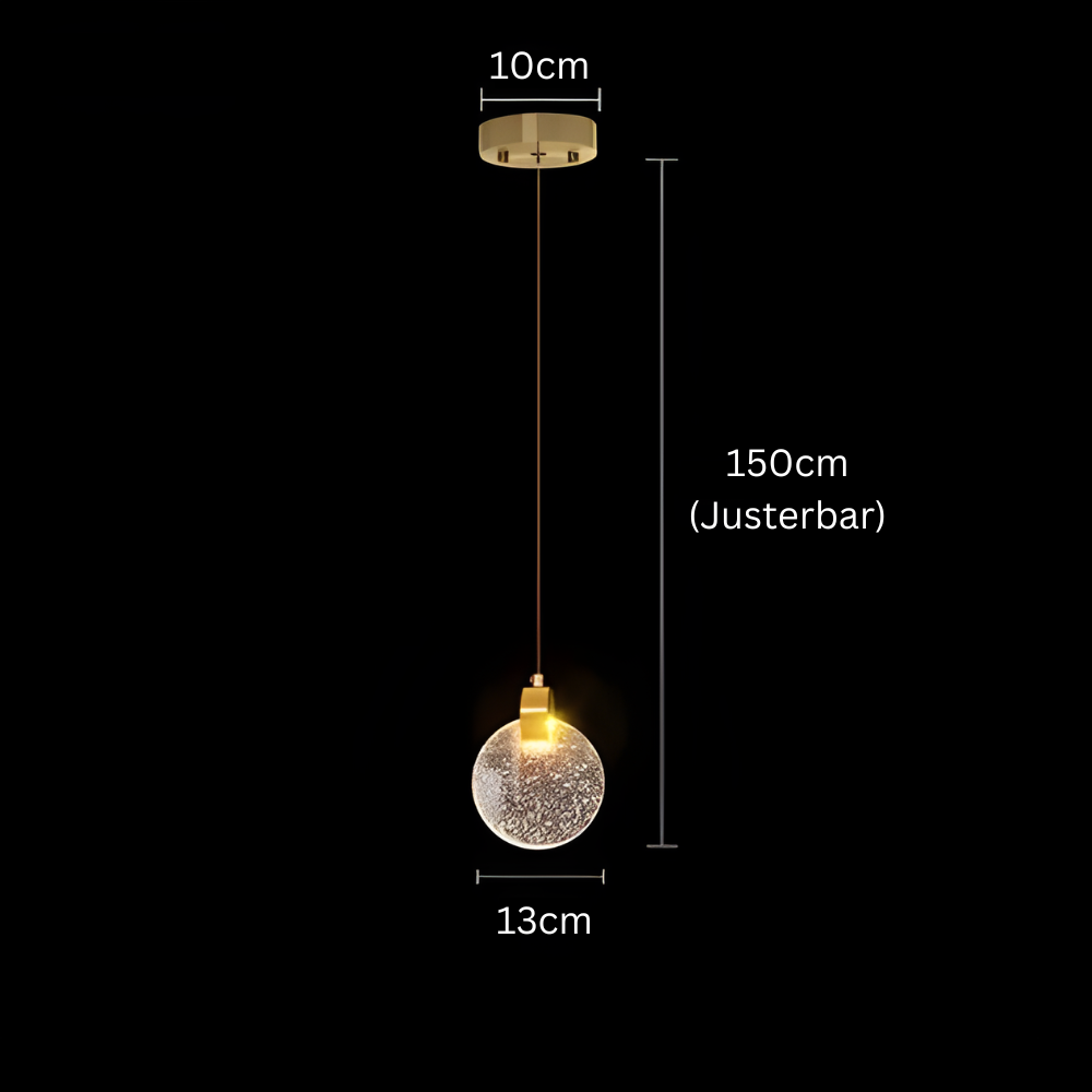 GoldenCircles – Hängelampe mit Goldringen & LED-Beleuchtung im Design-Look
