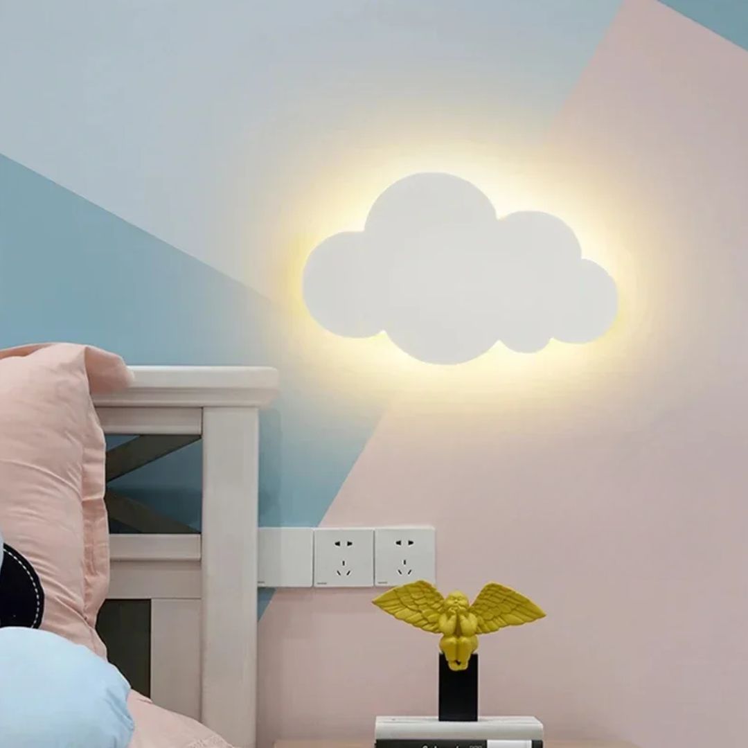 Wolkensilhouette LED-Wandleuchte mit sanftem Glühen