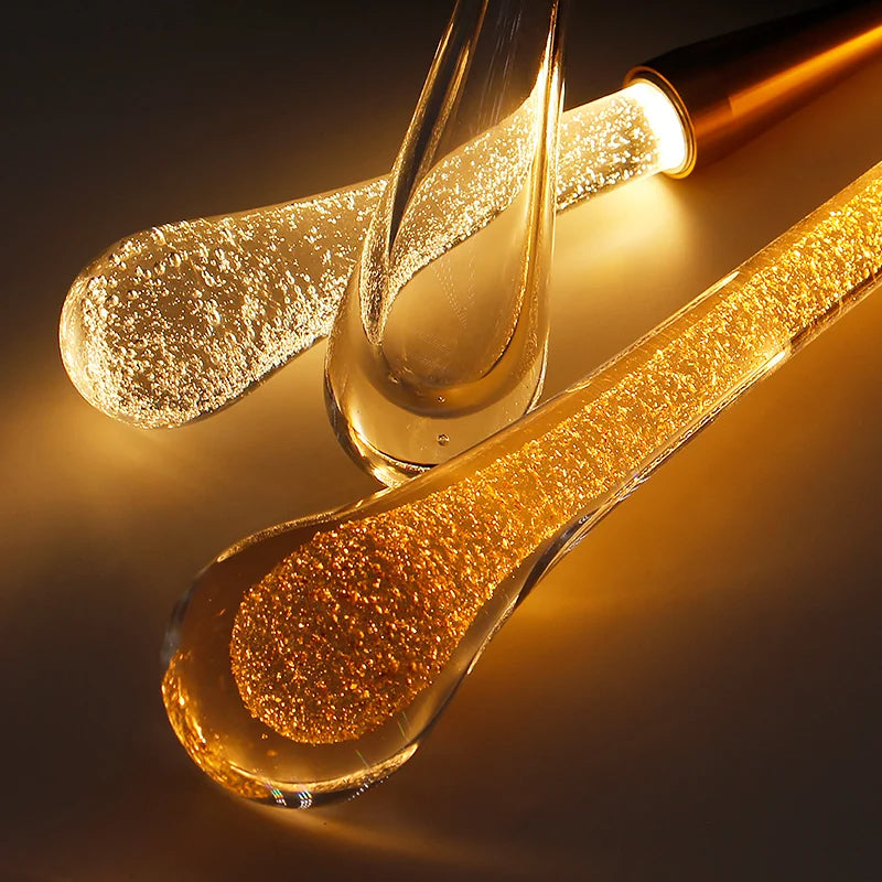 GoldenDrop™ – Elegante LED-Pendelleuchte in Tropfenform aus Goldglas