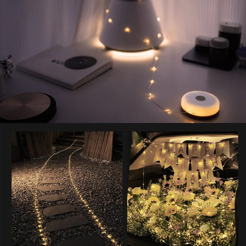 GlowTrail – Tragbare 10m LED-Lichterkette mit USB & Solar für Camping & Outdoor