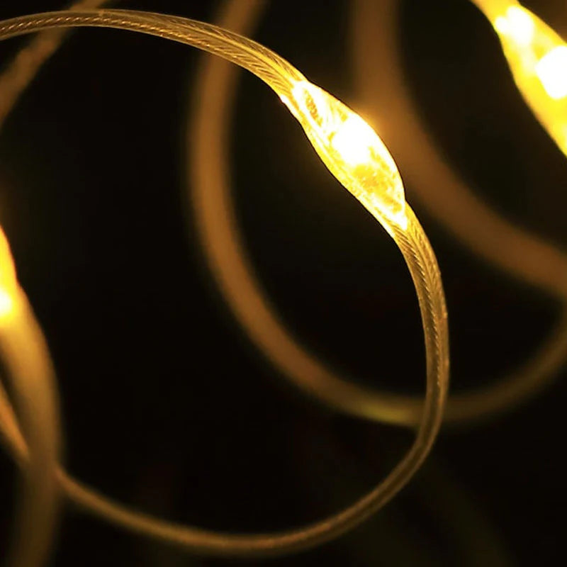 GlowTrail – Tragbare 10m LED-Lichterkette mit USB & Solar für Camping & Outdoor
