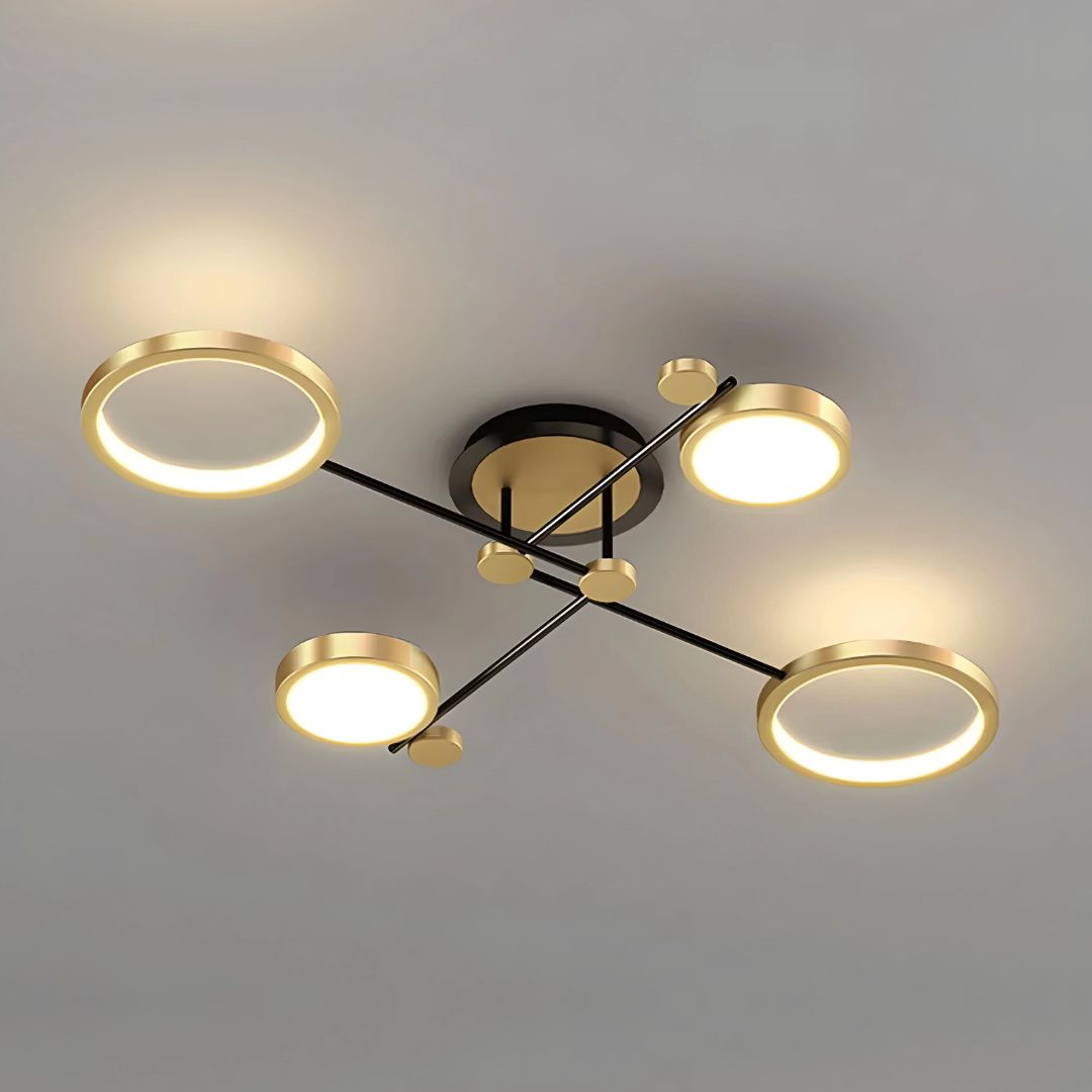 Lumin™ – Elegante LED-Deckenleuchte mit Goldakzenten für stilvolle Wohnräume