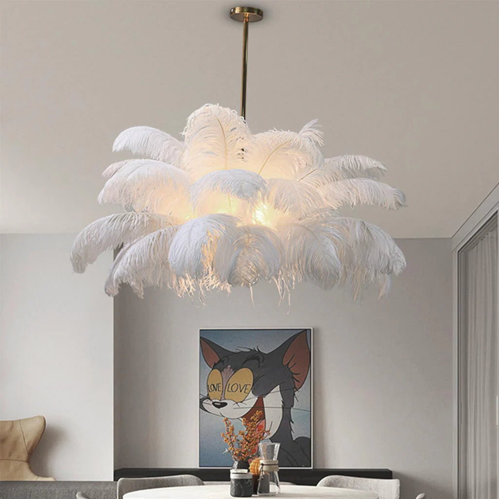 Feathra – Elegante LED-Feder-Deckenleuchte für Schlafzimmer & Wohnzimmer