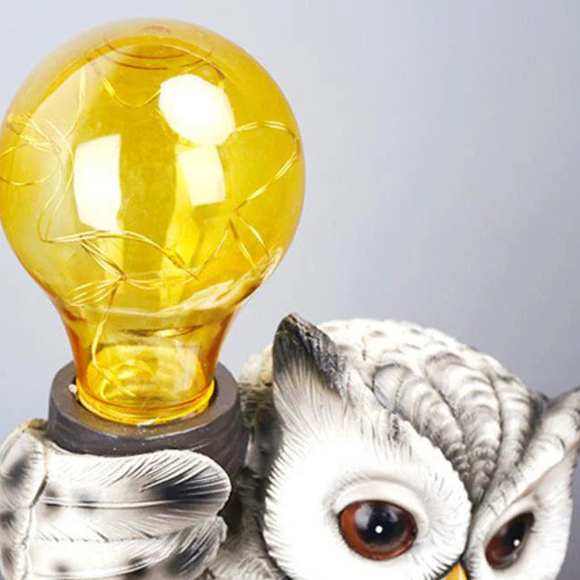 OwlForest - Dekoratives Solar Eule LED Nachtlicht