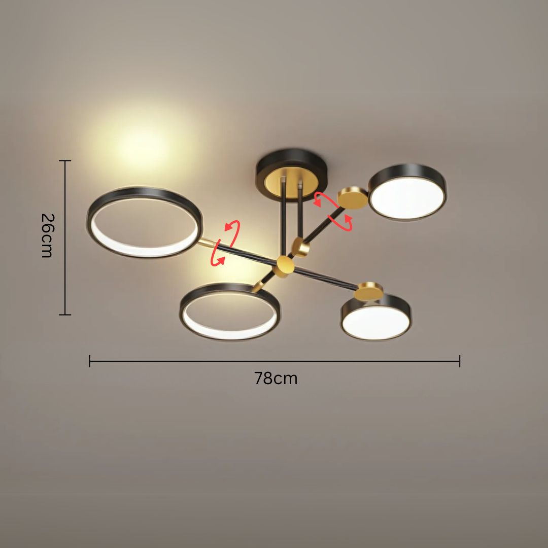 Lumin™ – Elegante LED-Deckenleuchte mit Goldakzenten für stilvolle Wohnräume