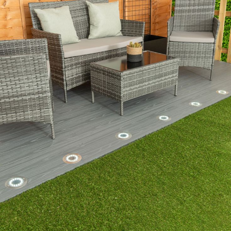 DeckGlow – Solar LED Terrassenlichter Warmweiß für Außenbereiche
