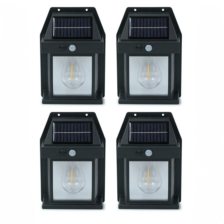 NightGlint Solar Laternen mit Sensor – 4er-Set