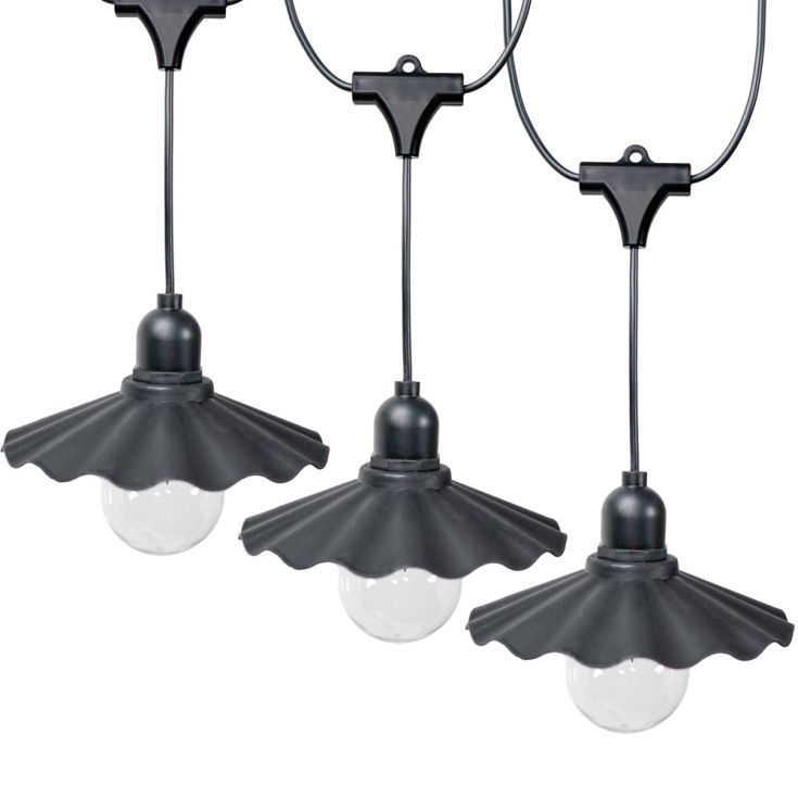 GlowDrape Schwarze Lichterkette mit Faltenoptik