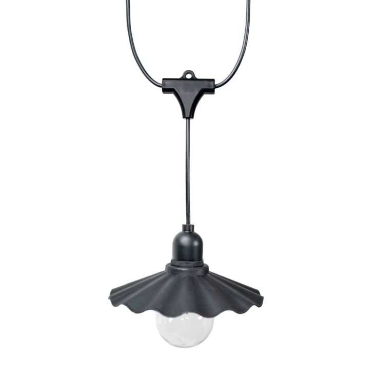 GlowDrape Schwarze Lichterkette mit Faltenoptik