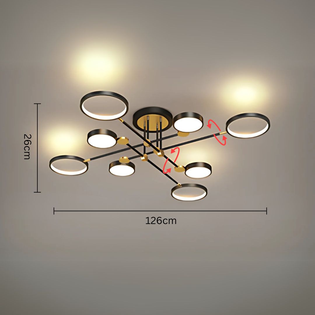 Lumin™ – Elegante LED-Deckenleuchte mit Goldakzenten für stilvolle Wohnräume