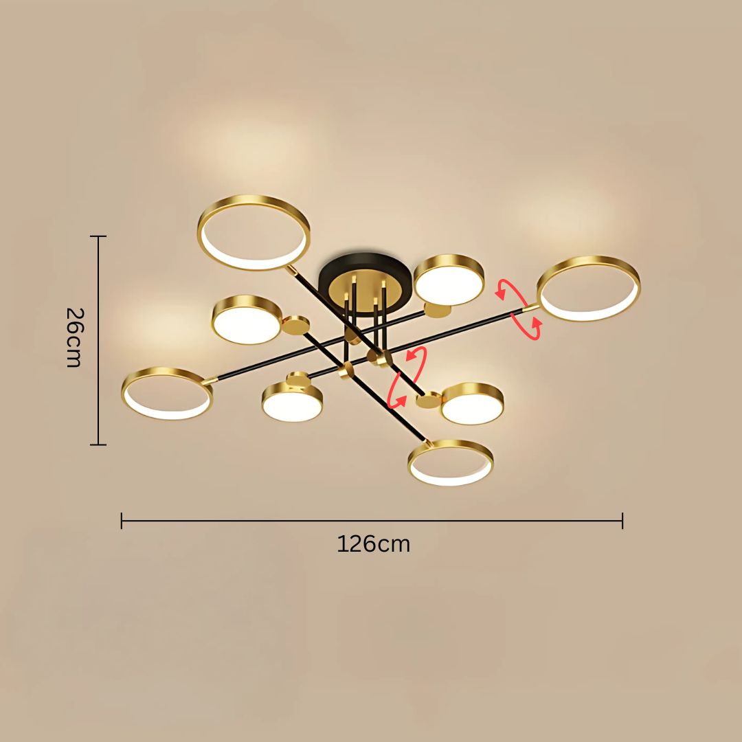 Lumin™ – Elegante LED-Deckenleuchte mit Goldakzenten für stilvolle Wohnräume