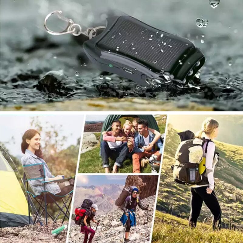 Mini Solar-Powerbank mit Schlüsselanhänger – Notfall-Ladegerät für unterwegs