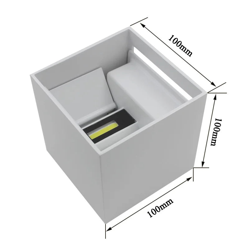 KubiskStil™ – Moderne wasserdichte LED-Wandleuchte für Außen & Innen