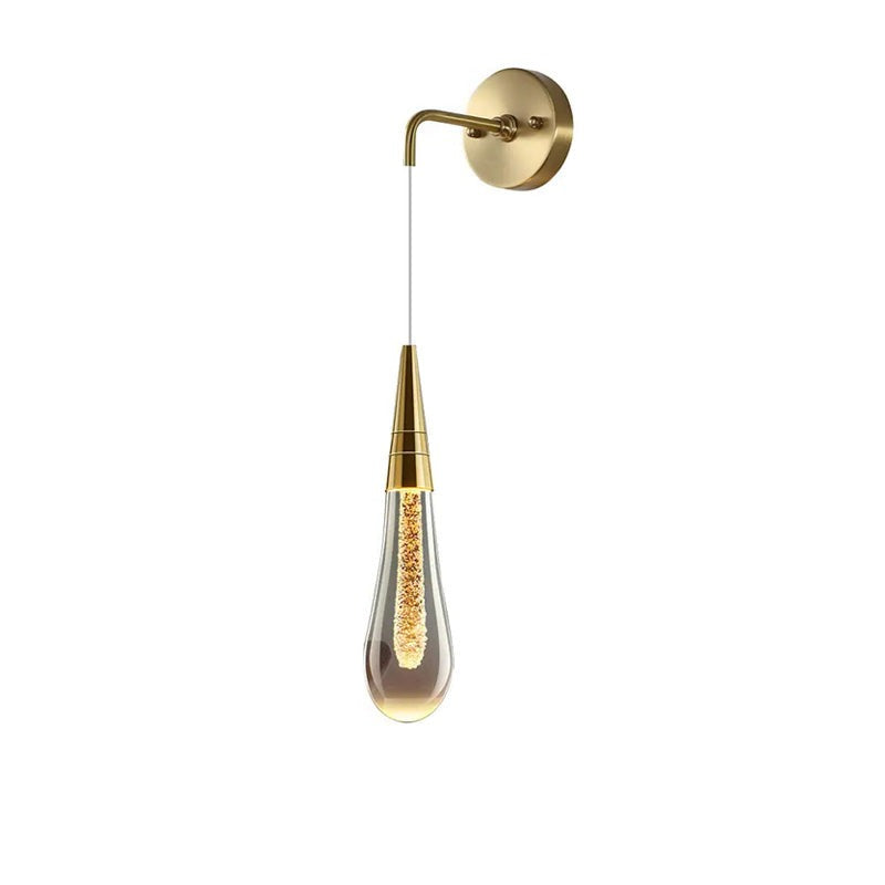 GoldenDrop™ – Luxuriöse Wand-Pendelleuchte aus Kristall in Tropfenform für Schlafzimmer oder Wohnzimmer