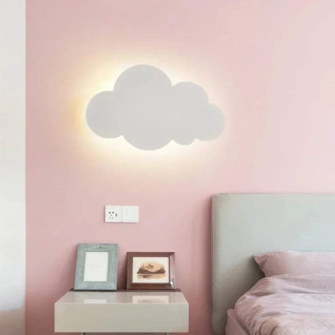 Wolkensilhouette LED-Wandleuchte mit sanftem Glühen