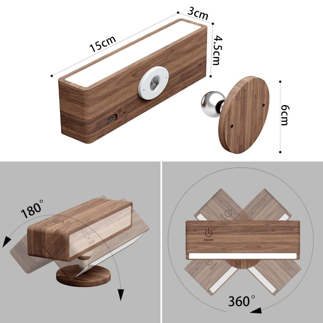 Tragbare 360° wiederaufladbare LED-Wandleuchte