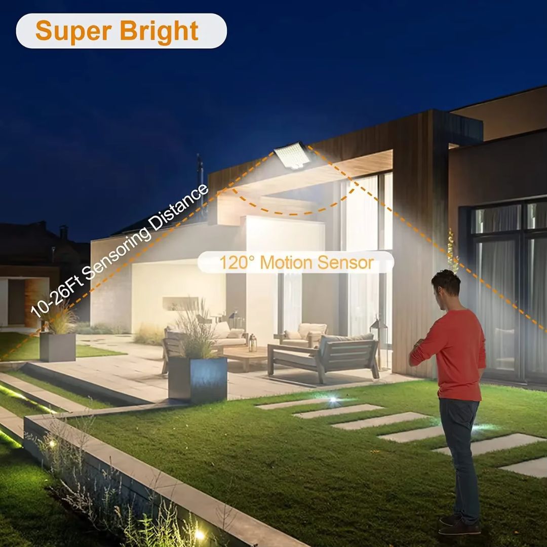 SunArc - 106 LED Solar-Außenleuchte mit Bewegungsmelder