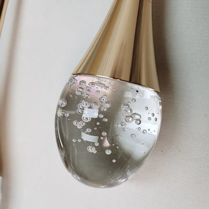 GoldenBubble™ – LED-Wandleuchte in Gold mit Kristall-Effekt für Wohnzimmer & Flur