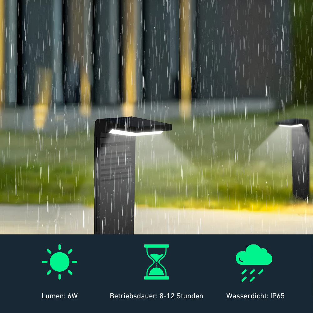 Opulenter Poller™ – Solarbetriebene LED-Pollerleuchten für Garten & Wege