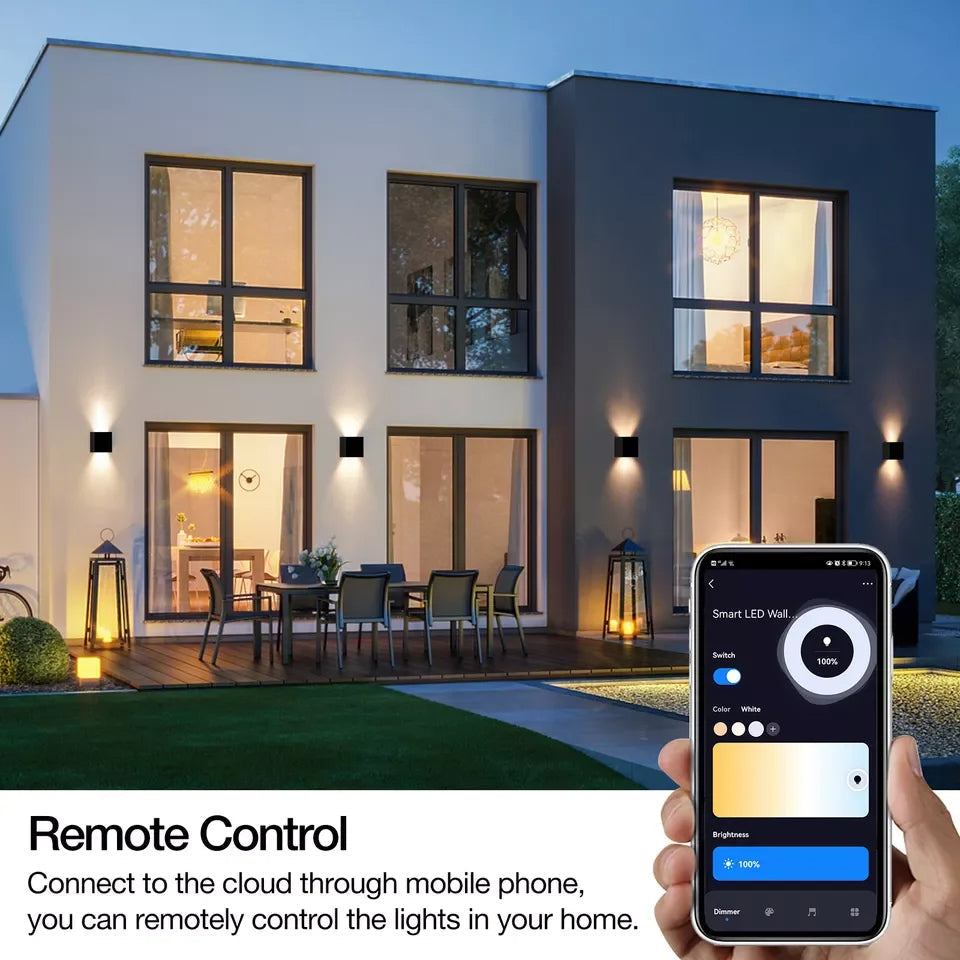 KubiskStil™ – Moderne wasserdichte LED-Wandleuchte für Außen & Innen