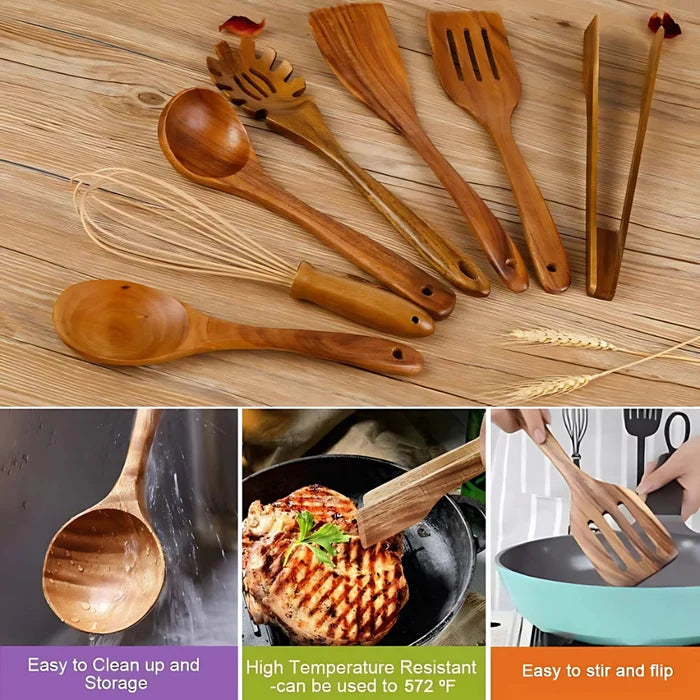 NaturaCook - Premium-Kochgeschirr aus Holz Set