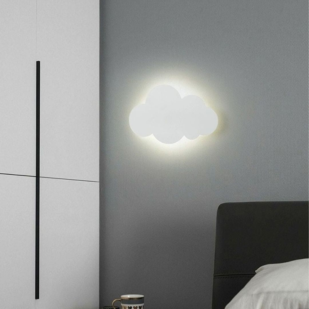 Wolkensilhouette LED-Wandleuchte mit sanftem Glühen