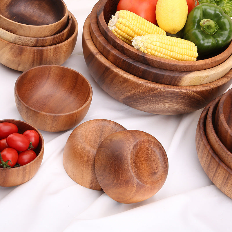Obst- und Salatschüssel aus Akazienholz