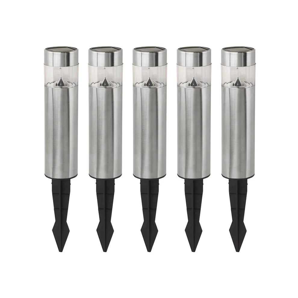 SolarLance – 5er Set Edelstahl Gartenlichter