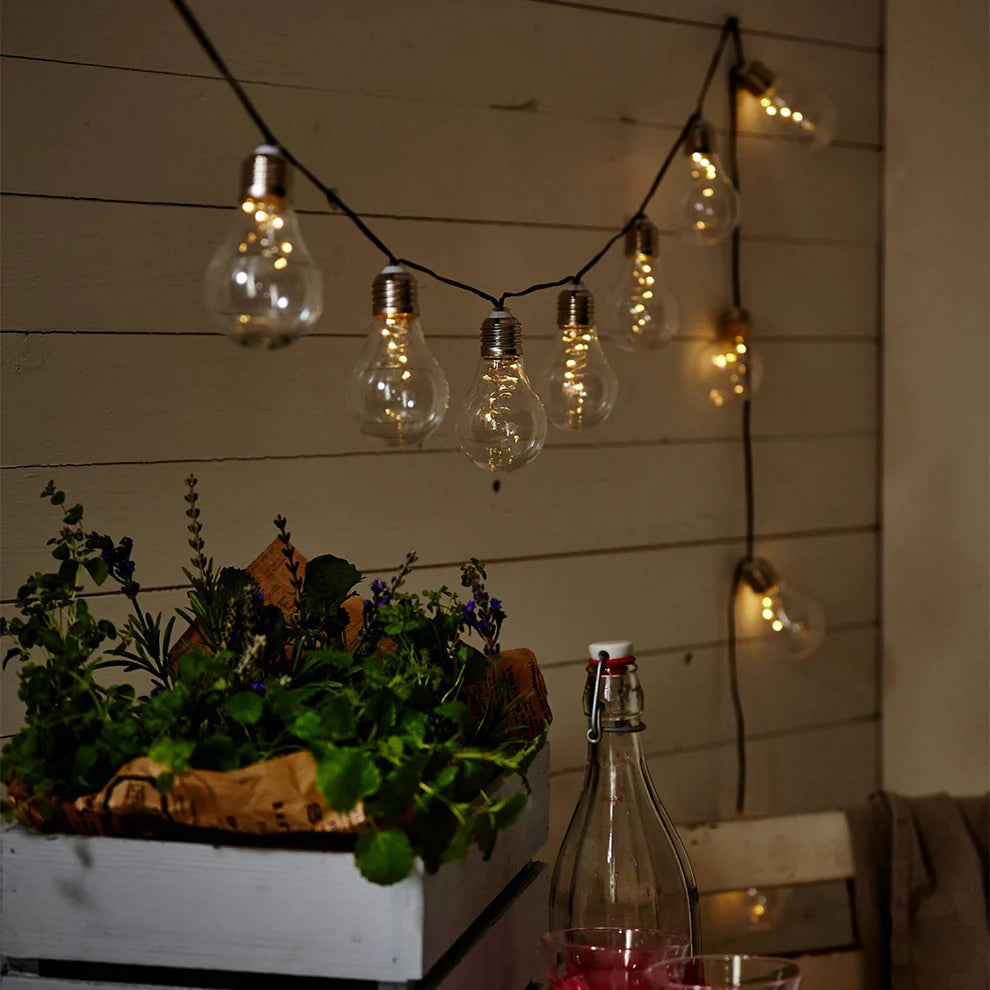GlowFest – Solar LED Lichterkette mit Glühbirnen