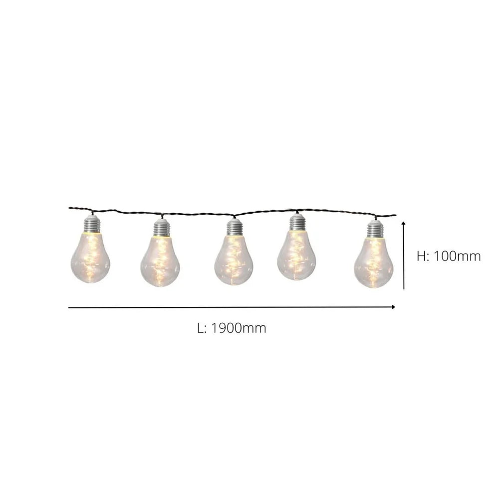 GlowFest – Solar LED Lichterkette mit Glühbirnen