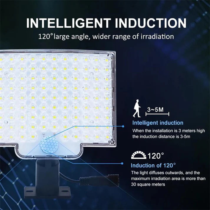 SunArc - 106 LED Solar-Außenleuchte mit Bewegungsmelder