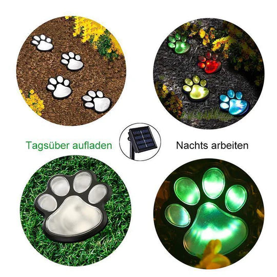 TailGlow – Solarbetriebene Pfotenabdruck-Lichter