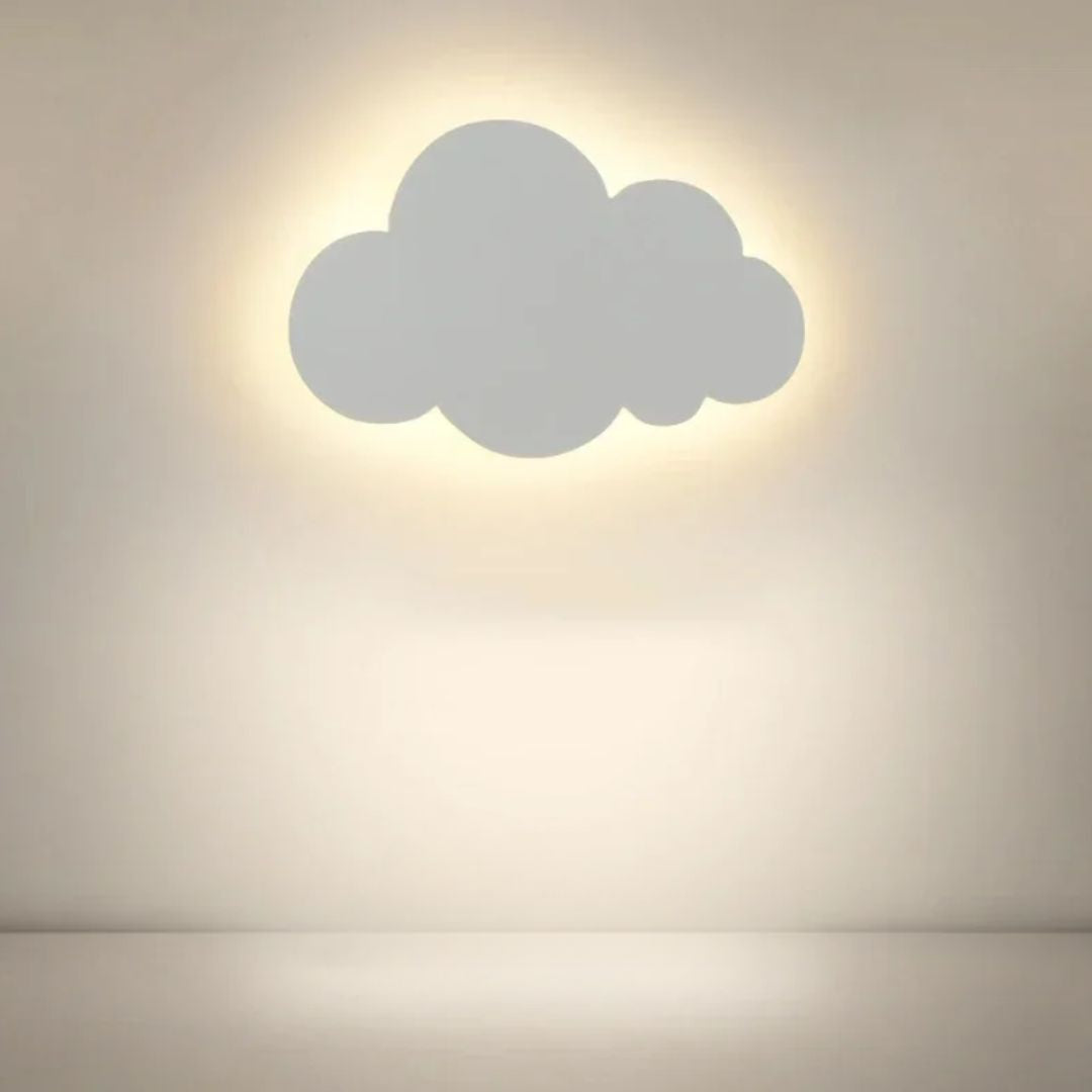 Wolkensilhouette LED-Wandleuchte mit sanftem Glühen