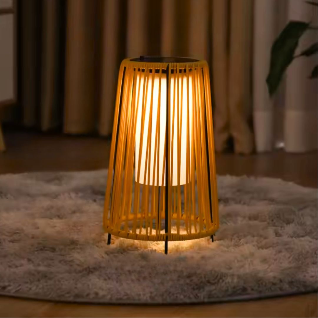 Solaro Rattan Bodenleuchte