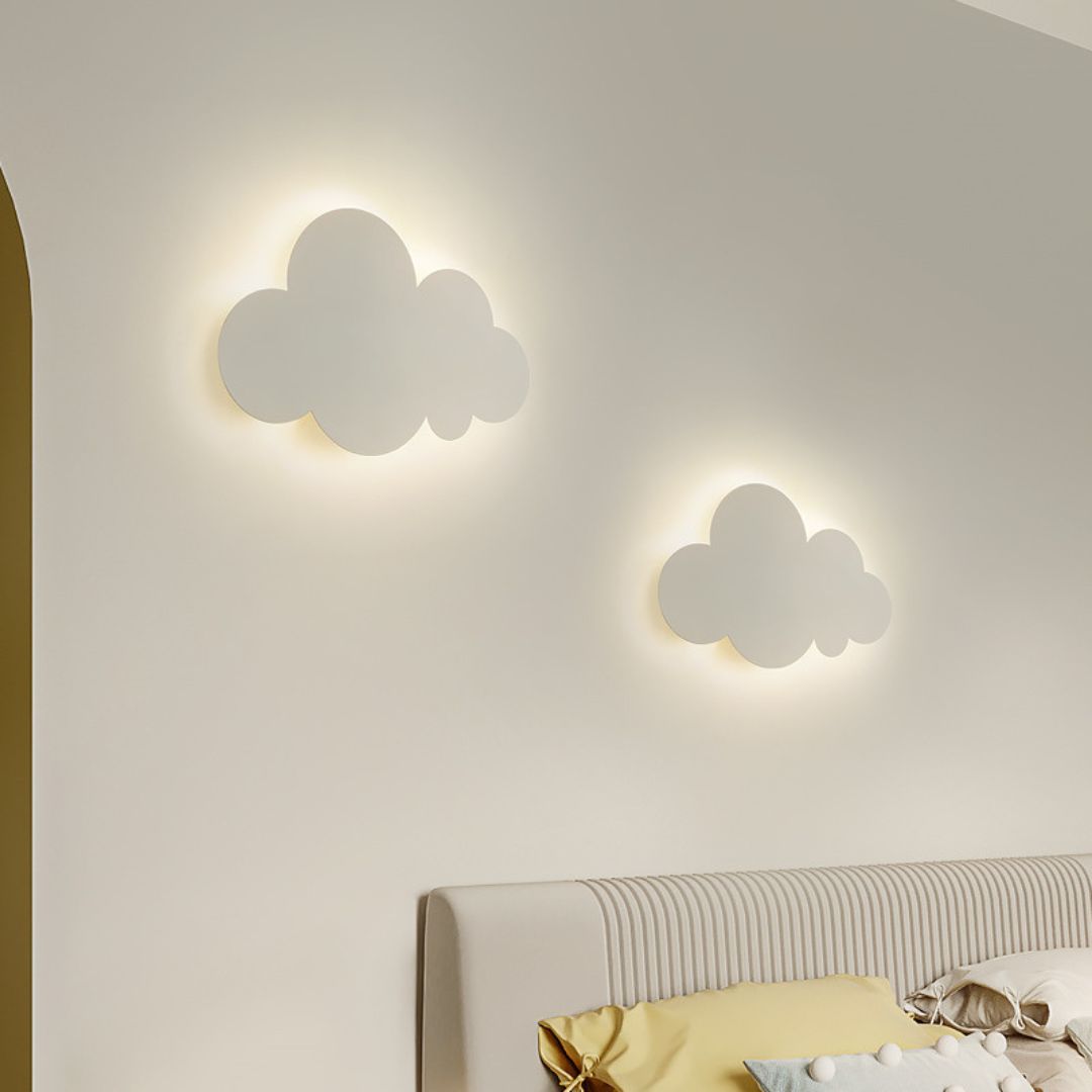 Wolkensilhouette LED-Wandleuchte mit sanftem Glühen