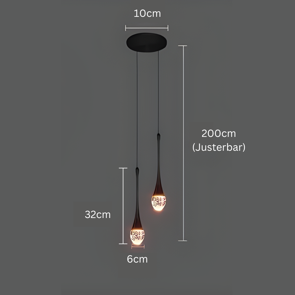 GoldenBubble™ – LED-Hängeleuchte in Gold mit Kristalltropfen & Modernem Design