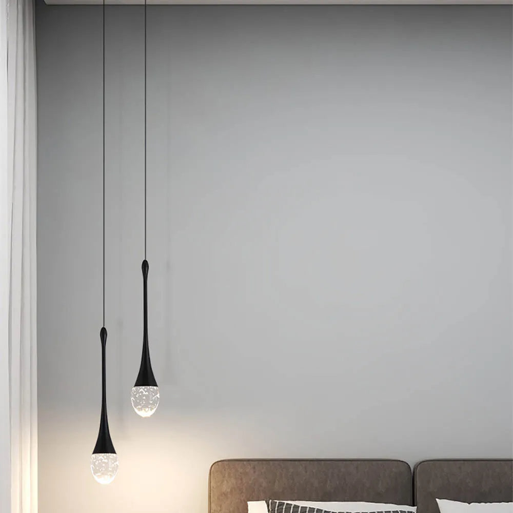 GoldenBubble™ – LED-Hängeleuchte in Gold mit Kristalltropfen & Modernem Design