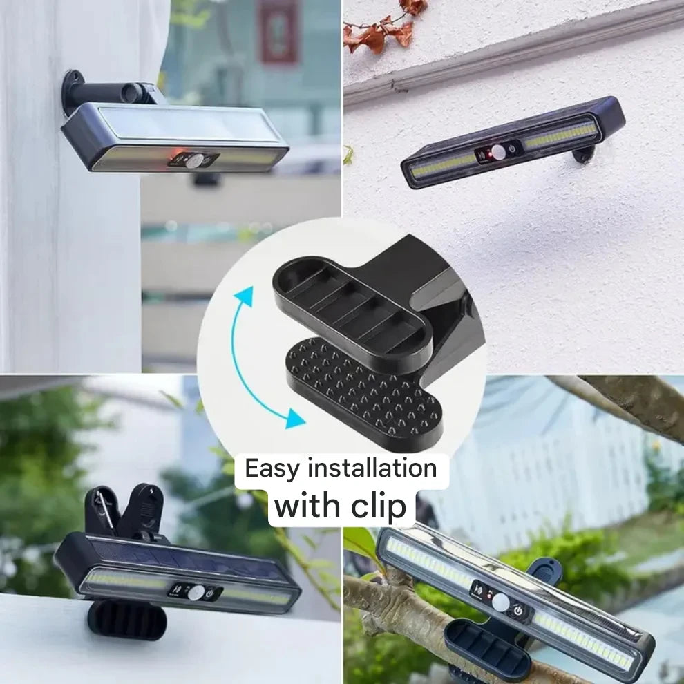 SnapLite – Solar-LED-Leuchte zum Anstecken für Zaun, Balkon & Garten