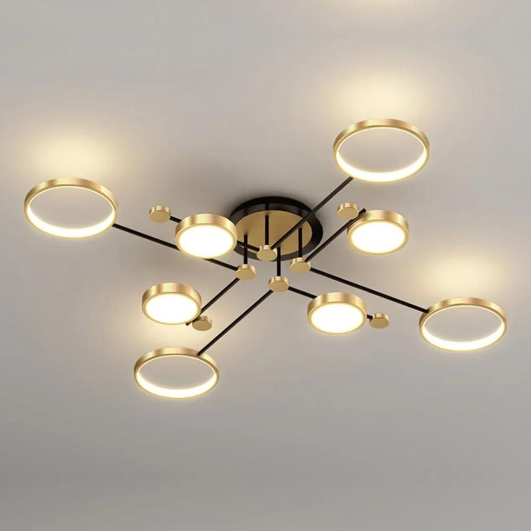 Lumin™ – Elegante LED-Deckenleuchte mit Goldakzenten für stilvolle Wohnräume