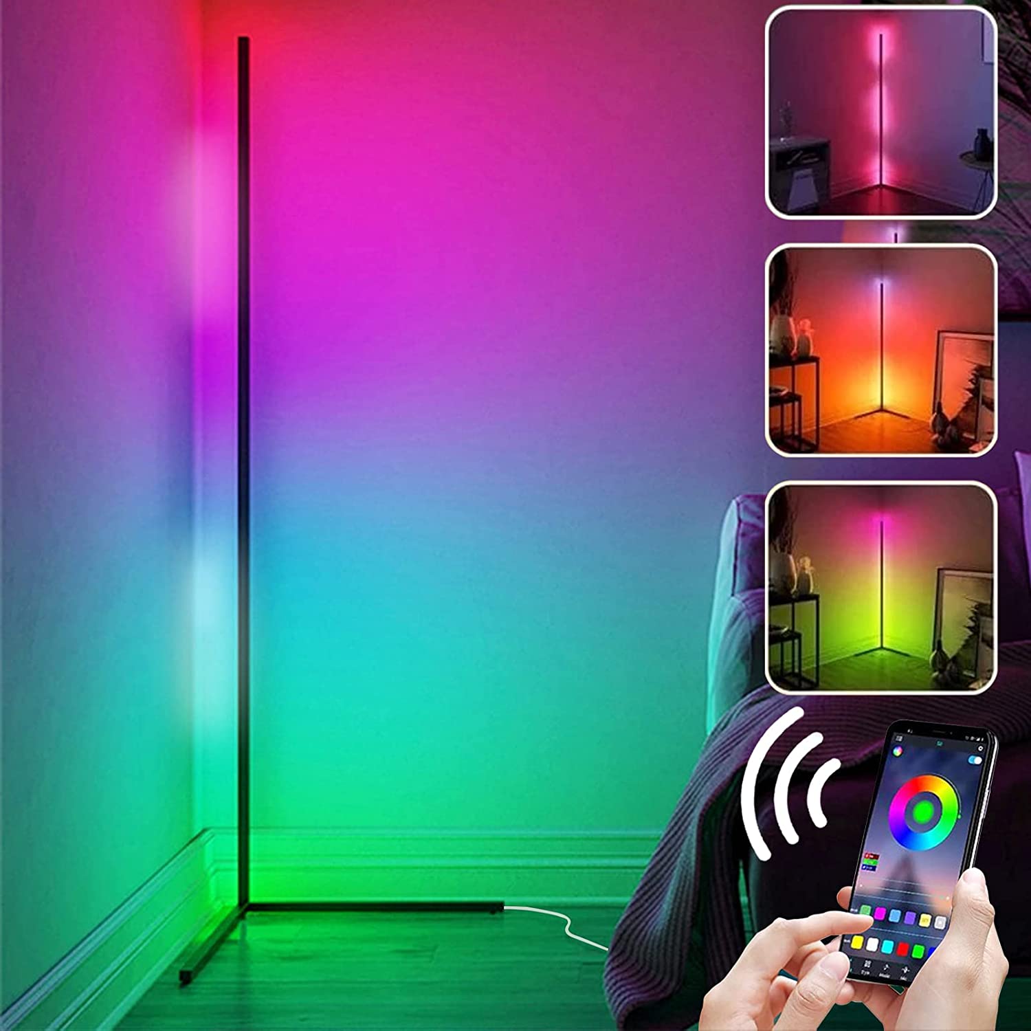 ChromaGlow – Intelligente LED-Stehleuchte mit Farbwechsel & App-Steuerung