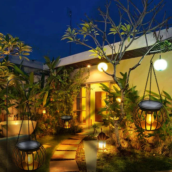 Gleamkin – Hängende Solar-LED-Laterne für Garten, Balkon & Terrasse