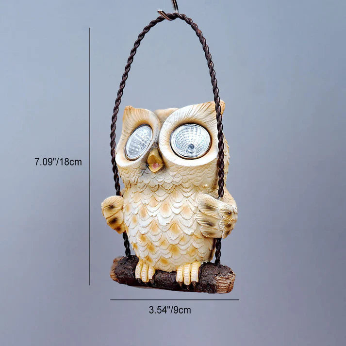OwlForest - Dekoratives Solar Eule LED Nachtlicht