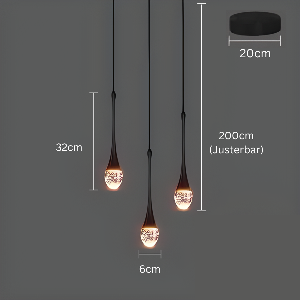 GoldenBubble™ – LED-Hängeleuchte in Gold mit Kristalltropfen & Modernem Design