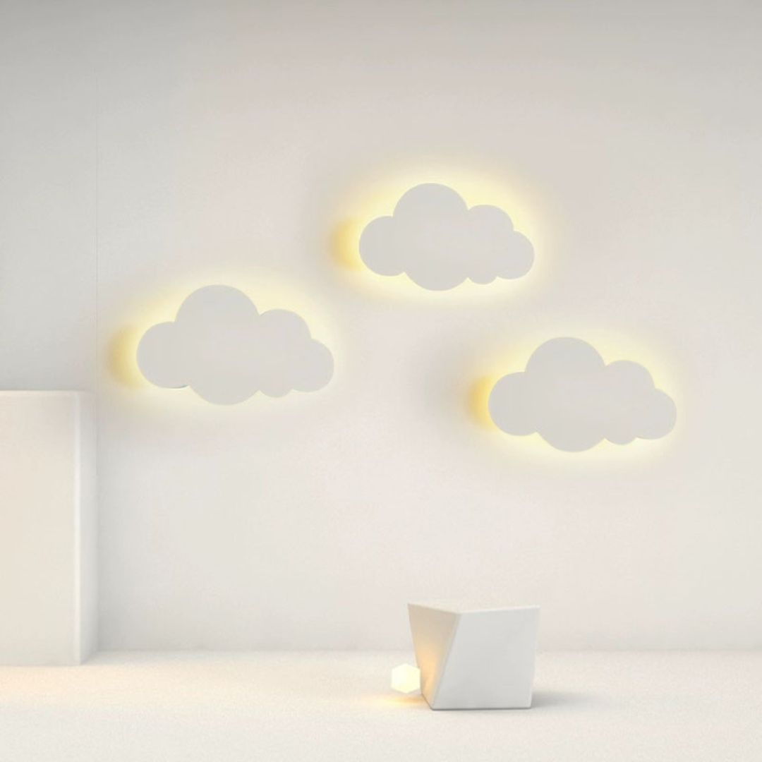 Wolkensilhouette LED-Wandleuchte mit sanftem Glühen